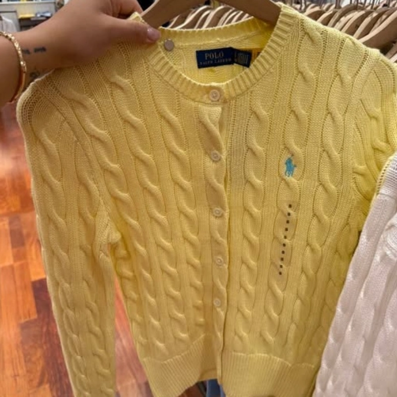 CARDIGAN POLO RALPH LAUREN MUJER - AMARILLO